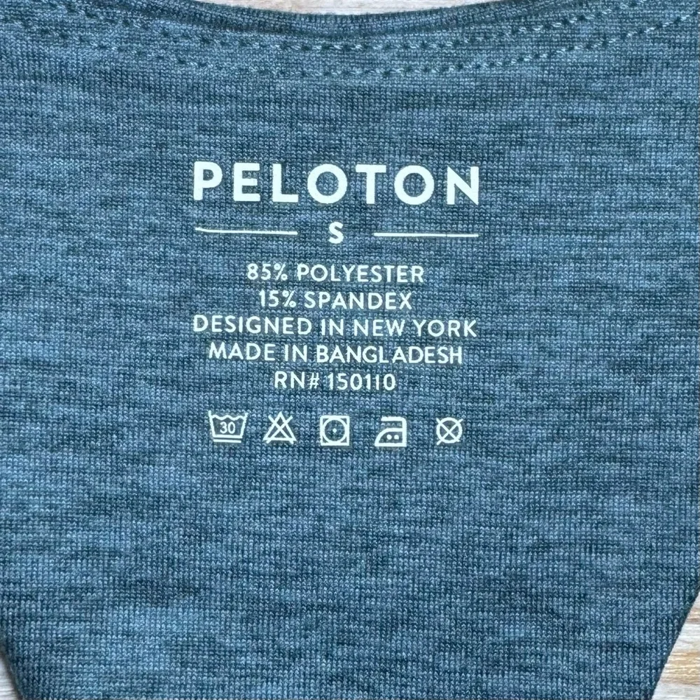 Peloton Heathered Strappy Teal Sports Bra Size Small - Picture 4 of 9